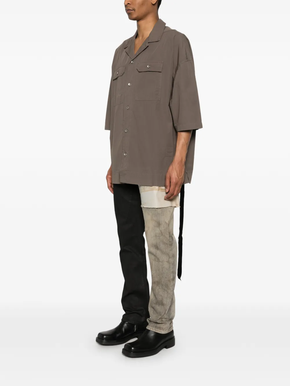 Rick Owens DRKSHDW Magnum Tommy overhemd met borstzak Bruin