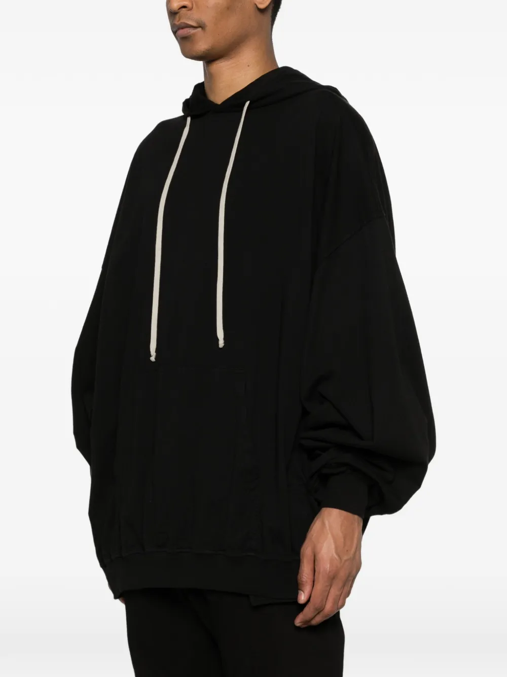 Rick Owens DRKSHDW Hoodie met strikdetail Zwart