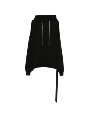 Rick Owens DRKSHDW Temple Mountain Hoodie In Black Compact Heavy