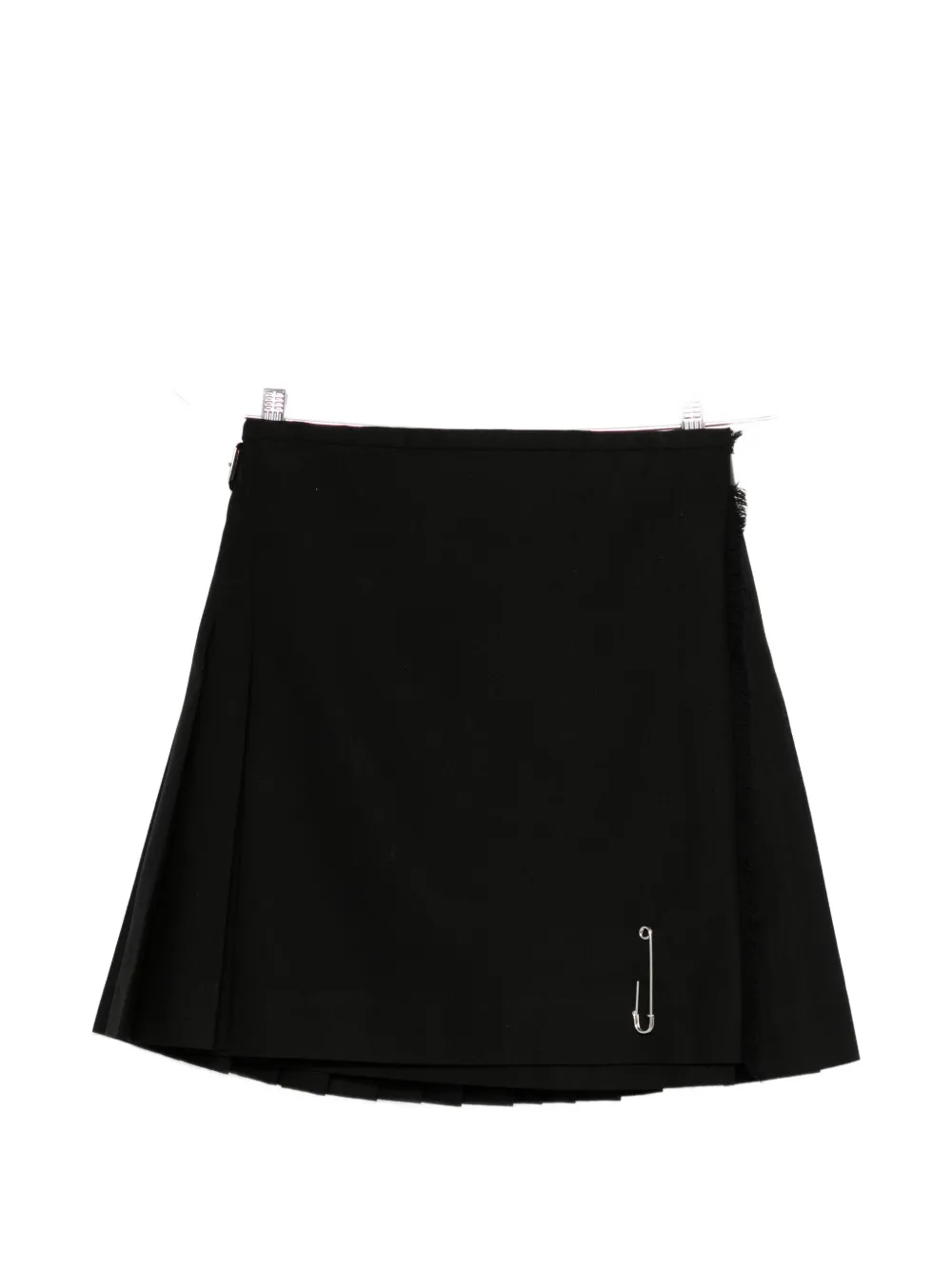 Le Kilt safety-pin pleated mini skirt - Nero