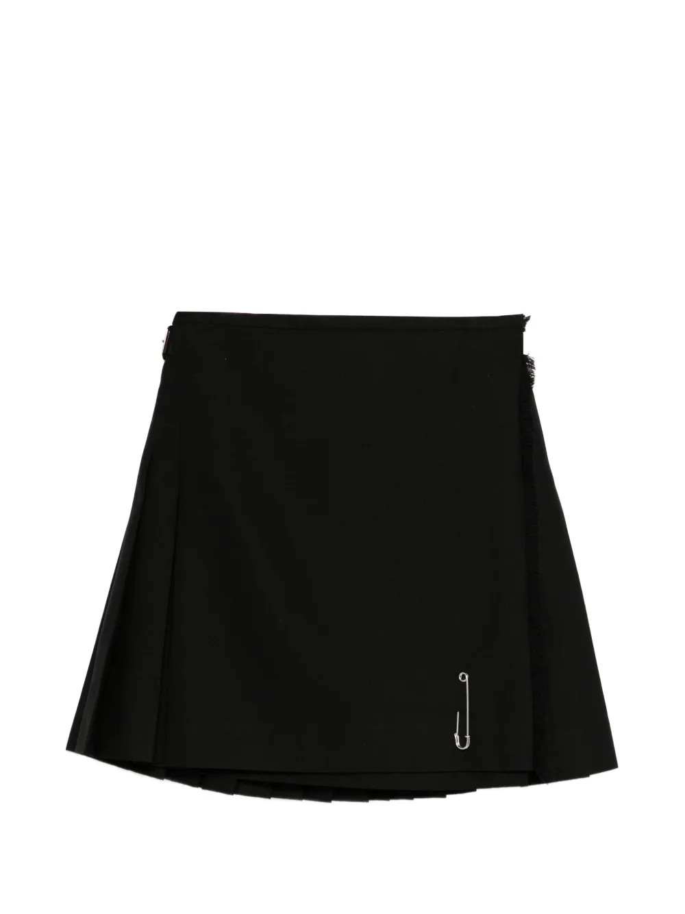 Le Kilt safety-pin pleated mini skirt - Nero