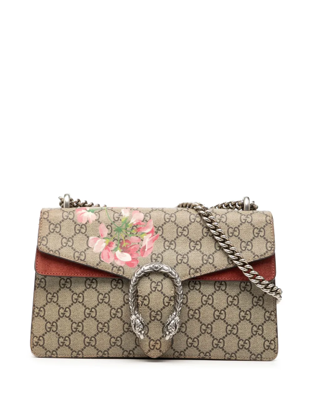Gucci Pre-Owned 2016-2025 Small GG Supreme Blooms Dionysus shoulder bag - Marrone