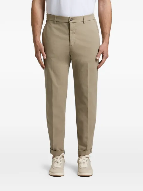 Peserico elasticated-waistband turn-up trousers