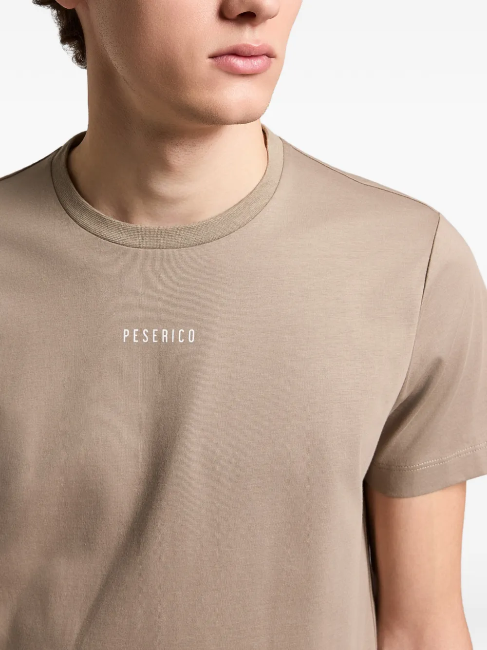 Peserico T-shirt met ronde hals Beige
