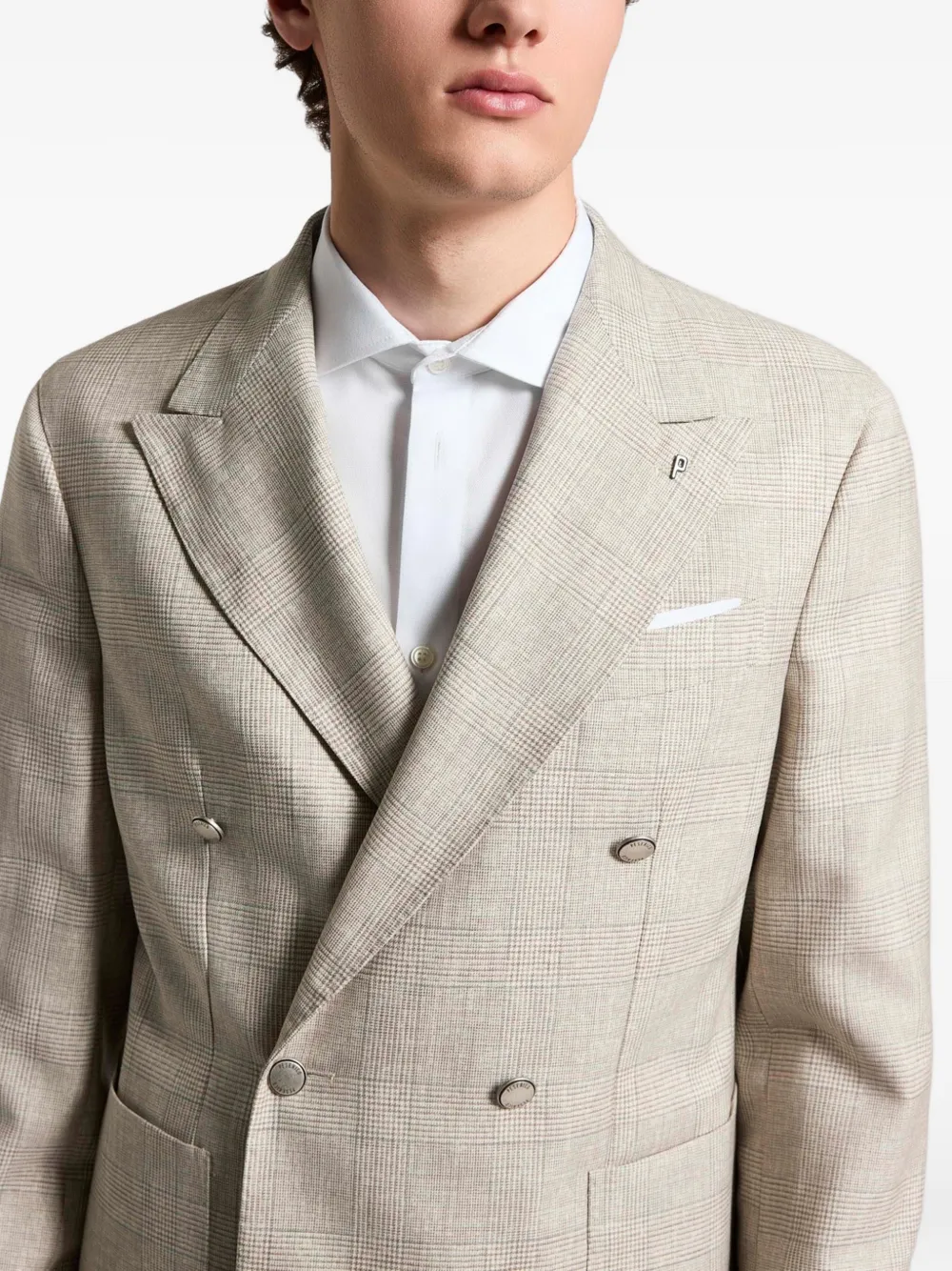  Peserico Double-breasted Blazer - Neutrals 