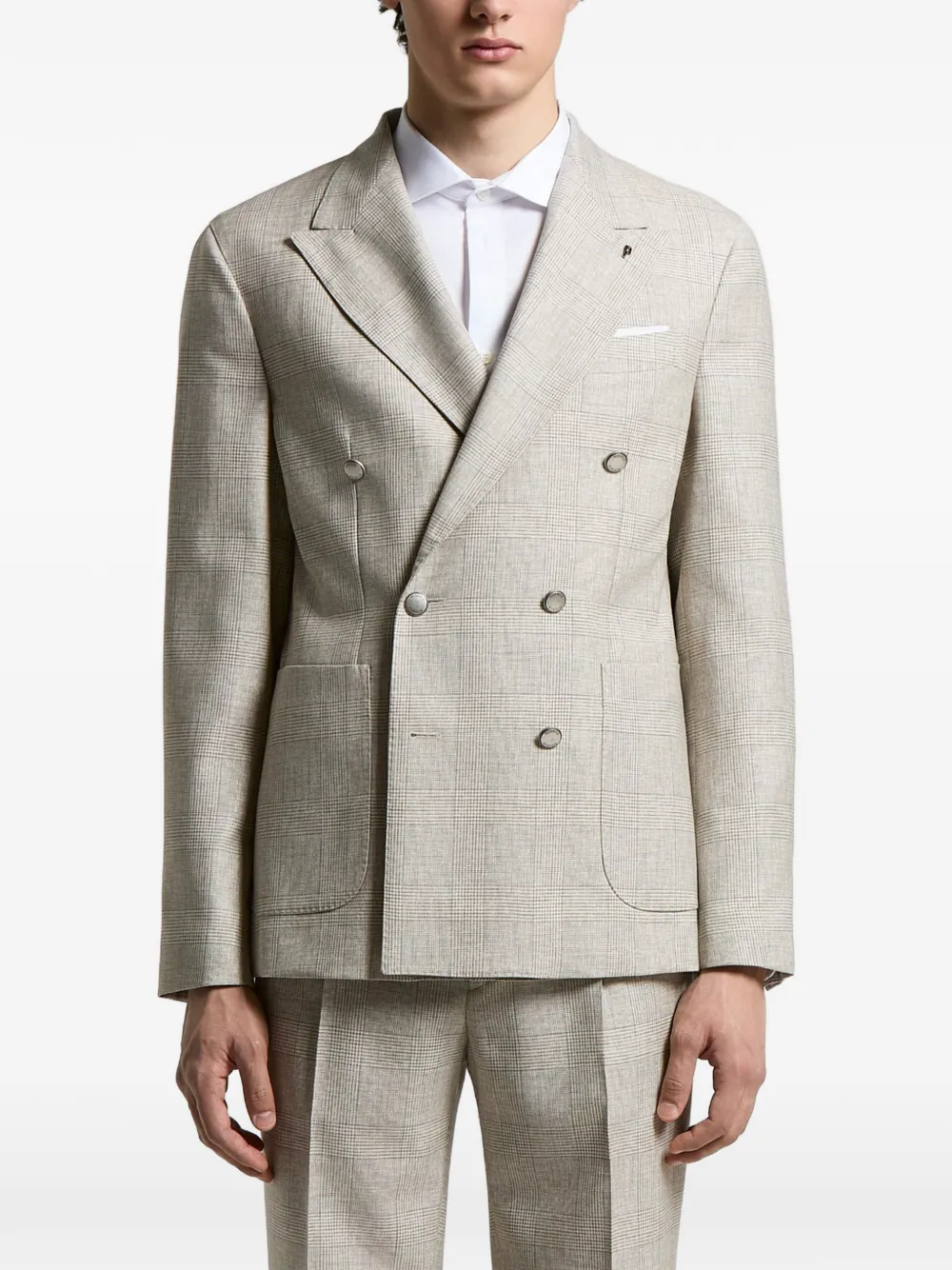 Peserico double-breasted blazer - Toni neutri