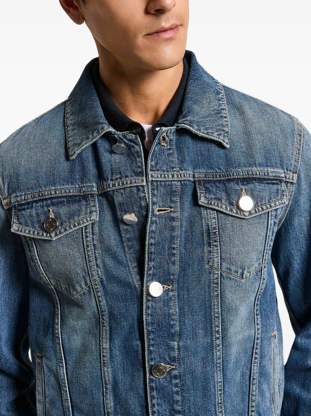  Peserico Buttoned Denim Jacket - Blue 