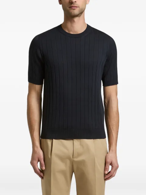 Peserico ribbed-knit short-sleeve top