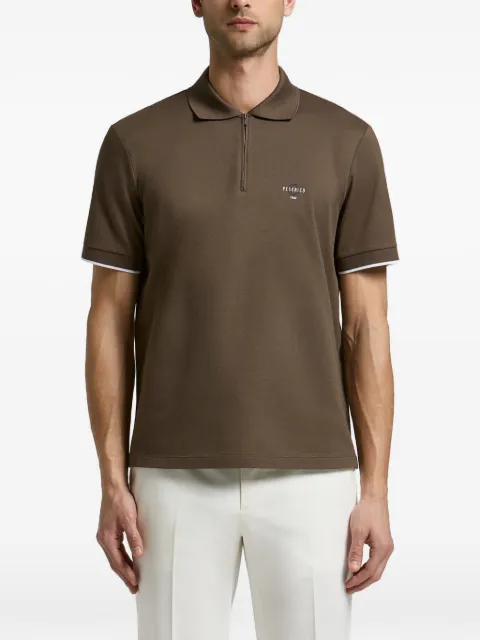 Peserico Piquet logo-print zip-fastening polo shirt