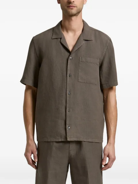 Peserico short-sleeved chest-pocket shirt
