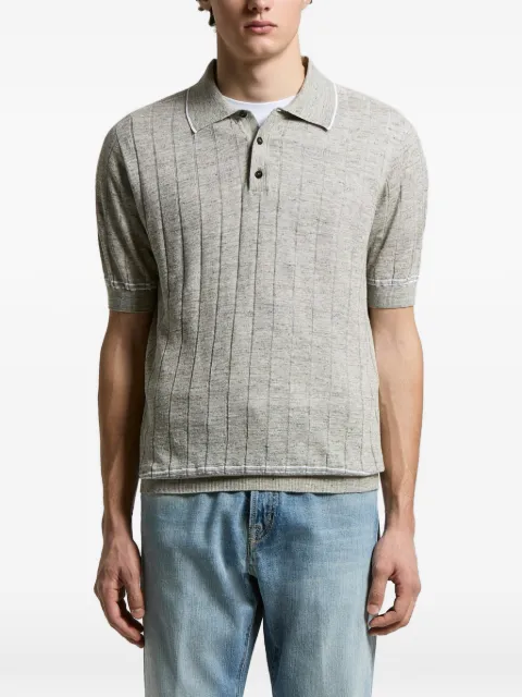 Peserico ribbed-trim polo