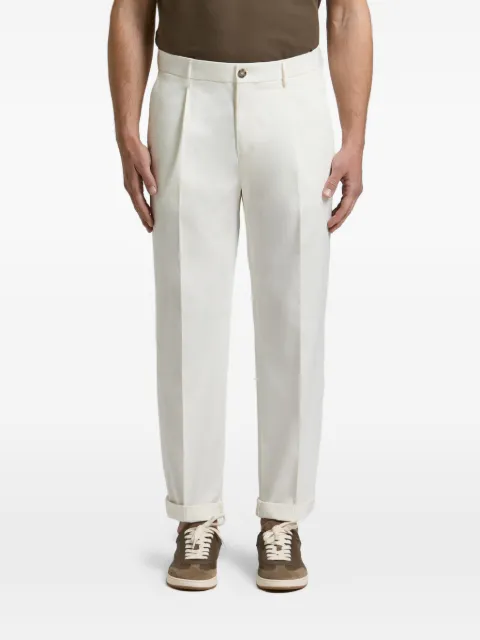Peserico pleated turn-up trousers