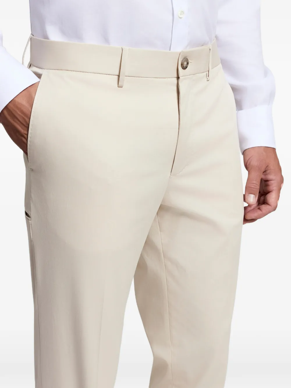 Peserico Broek met knopen Beige
