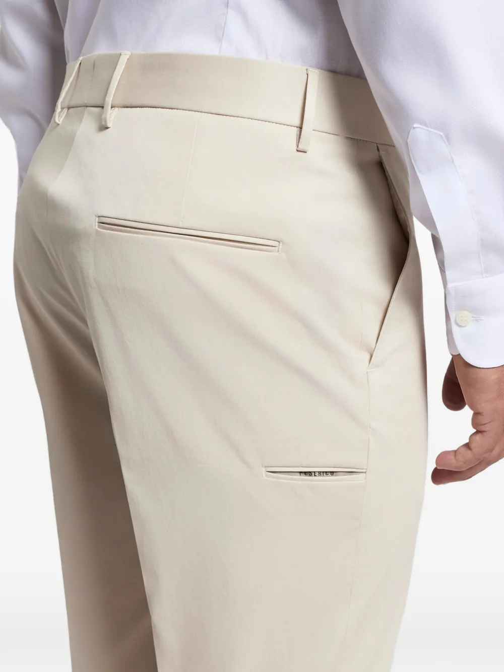 Peserico Broek met knopen Beige