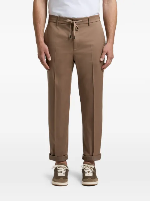 Peserico drawstring elasticated-waistband trousers