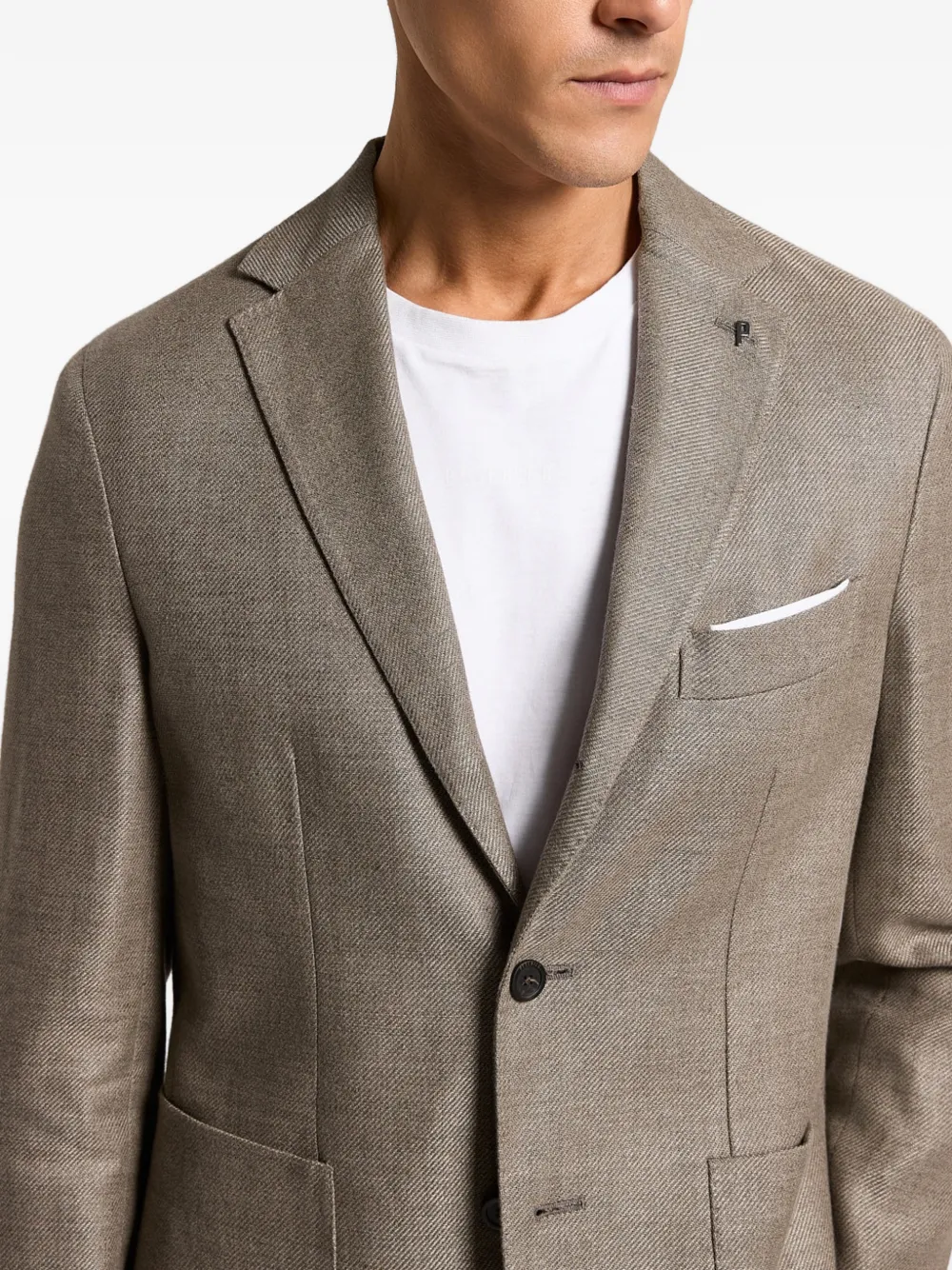  Peserico Button Pocket Blazer - Neutrals 
