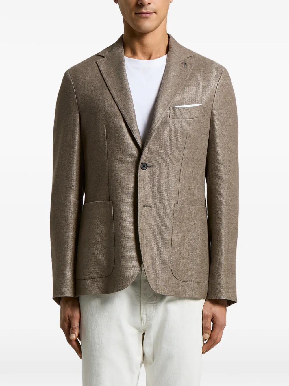 Peserico button pocket blazer - Toni neutri