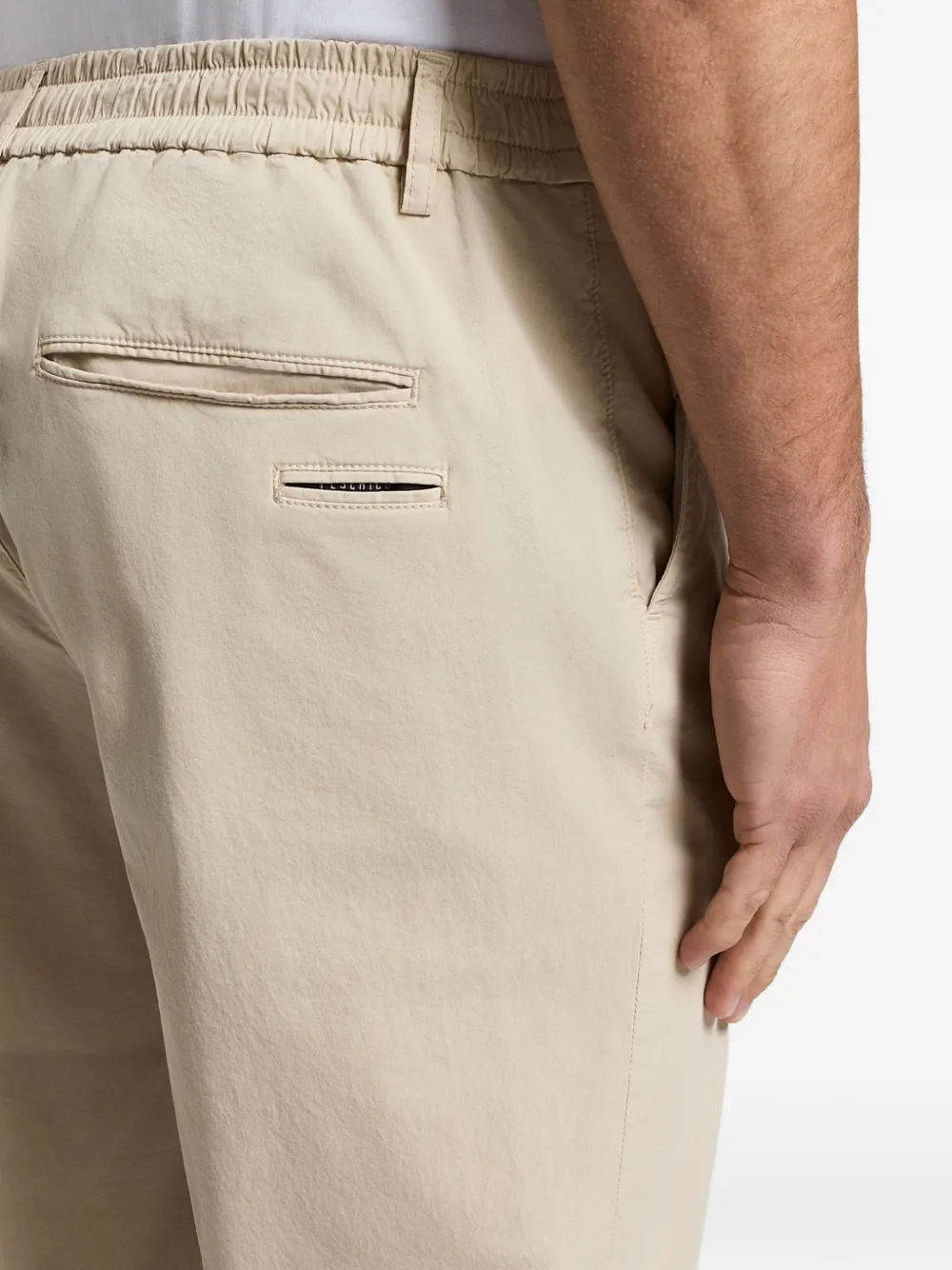 Peserico Broek met elastische tailleband Beige