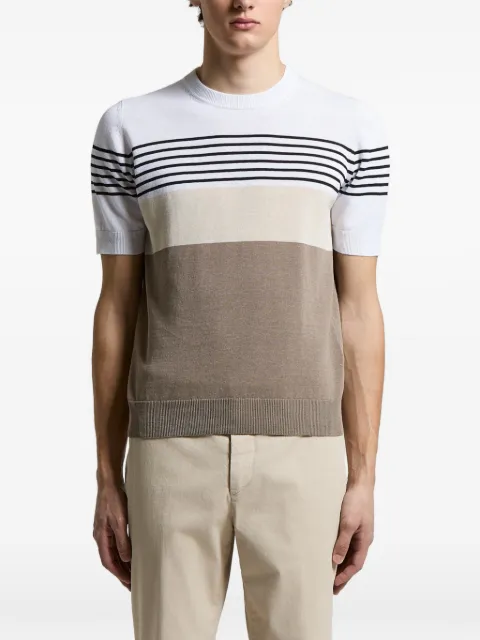 Peserico striped colour-block T-shirt