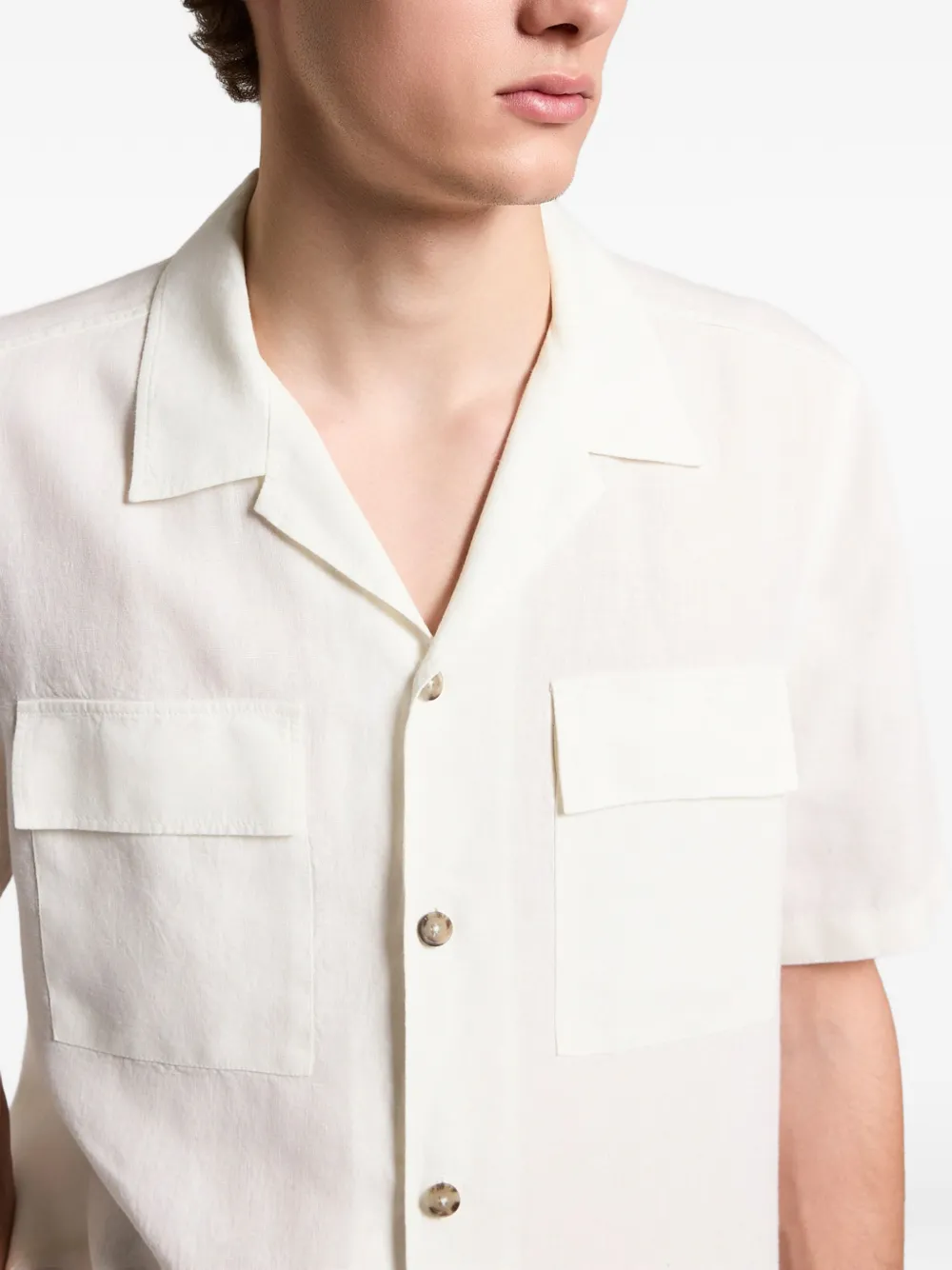  Peserico Pocket Button Shirt - White 