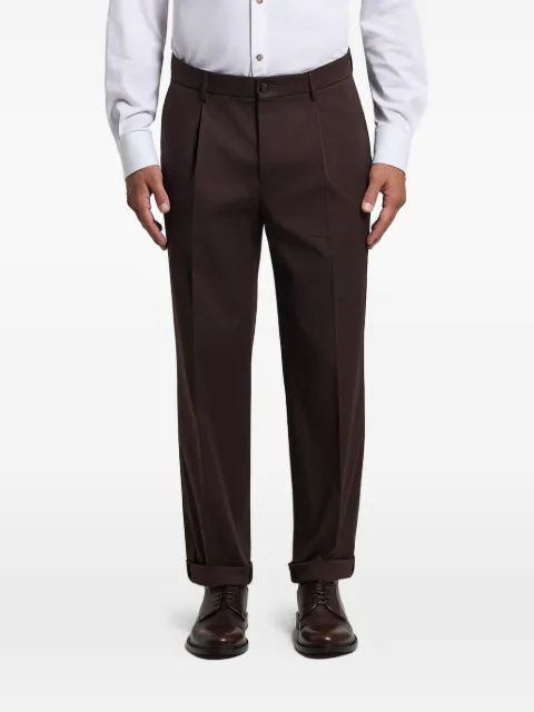 Peserico pleated turn-up trousers