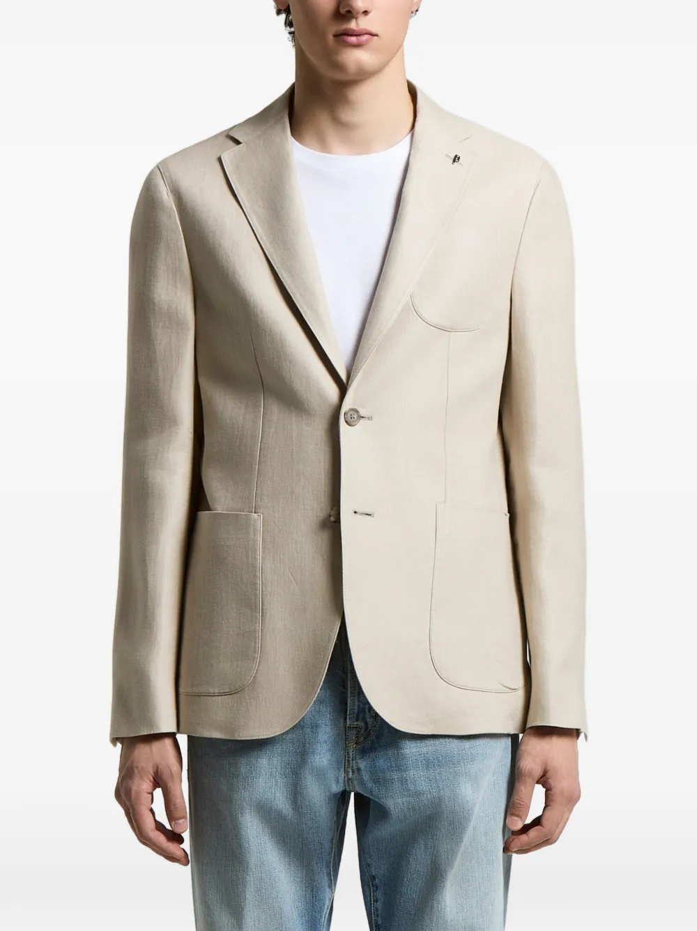 Peserico patch-pocket blazer - Toni neutri