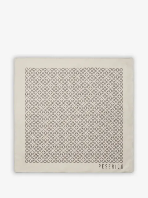 Peserico geometric-print scarf
