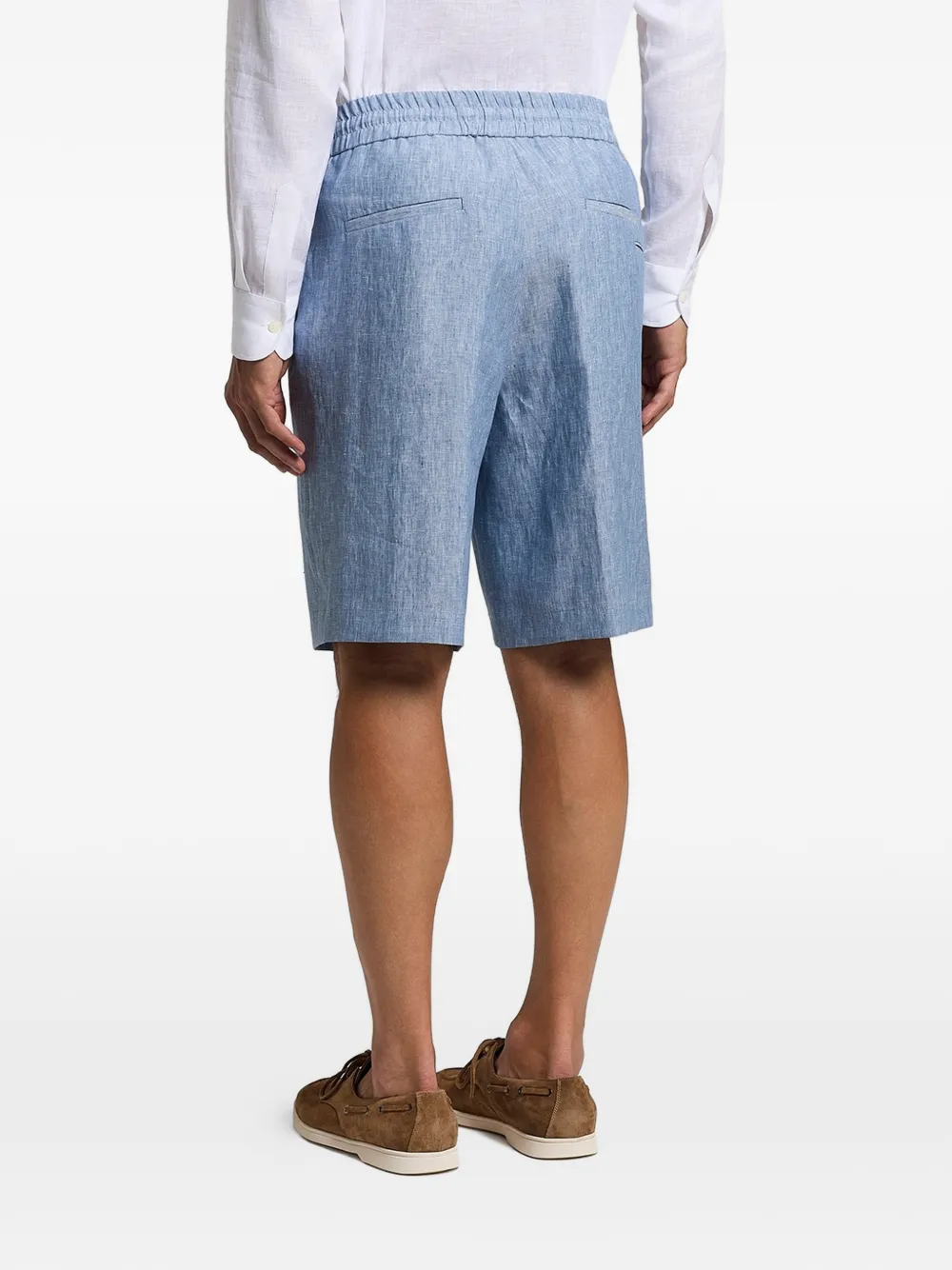  Peserico Drawstring Elasticated Shorts - Blue 