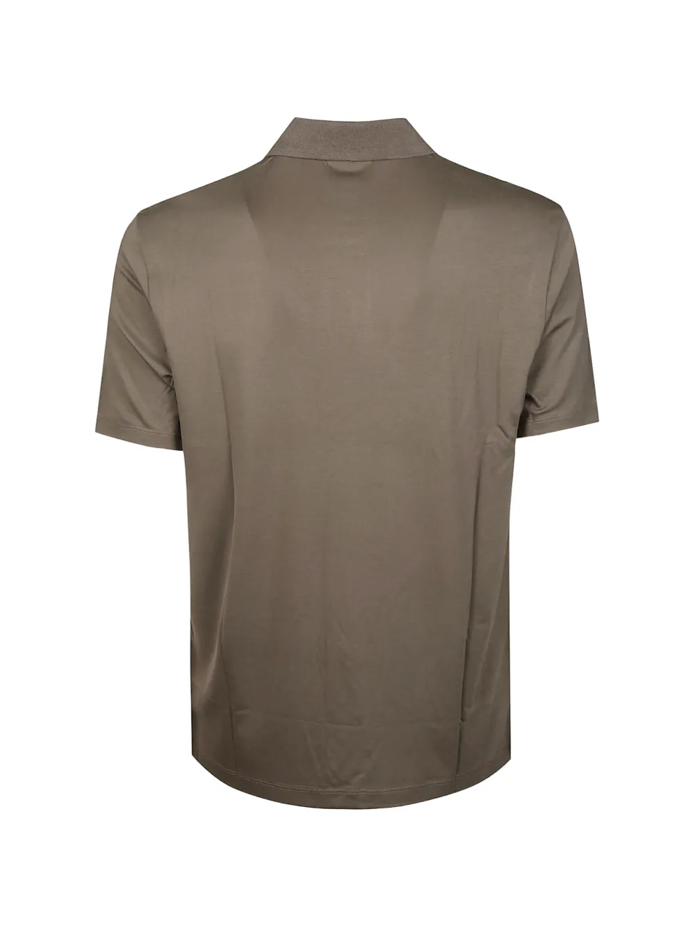 Emporio Armani Poloshirt met logo en knoop Bruin