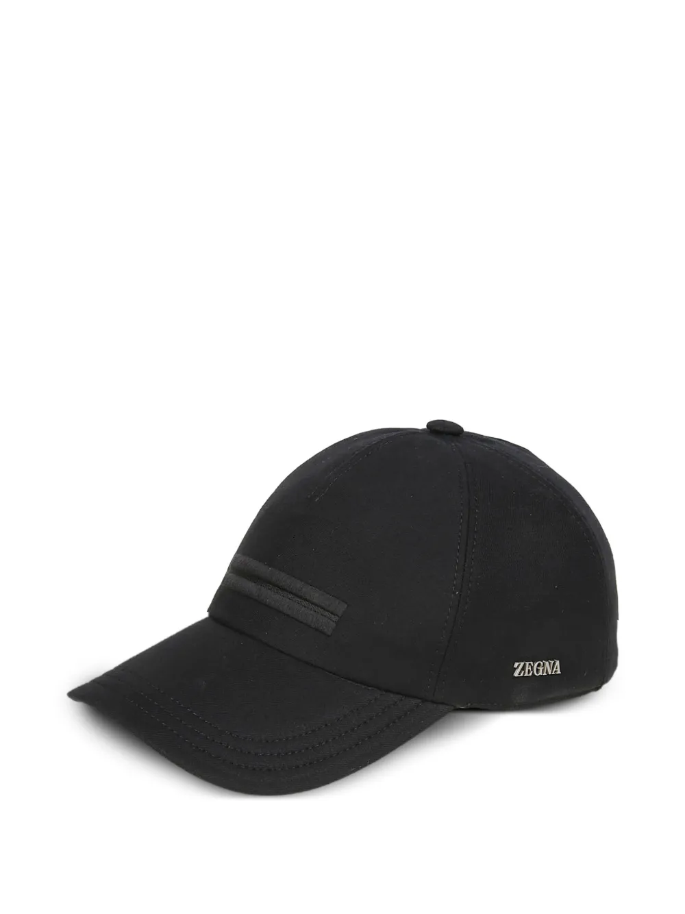  Zegna Embroidered Baseball Cap - Black 