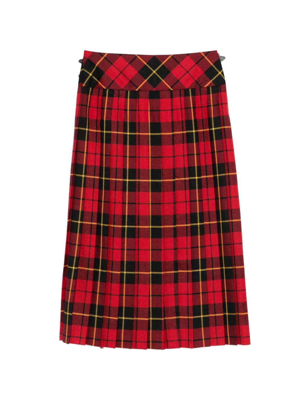  Le Kilt Buckle Tartan Skirt - Red 