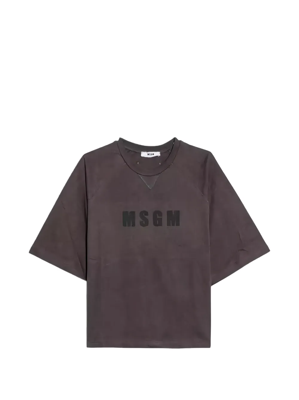 Msgm Kids' Logo-print T-shirt In Brown