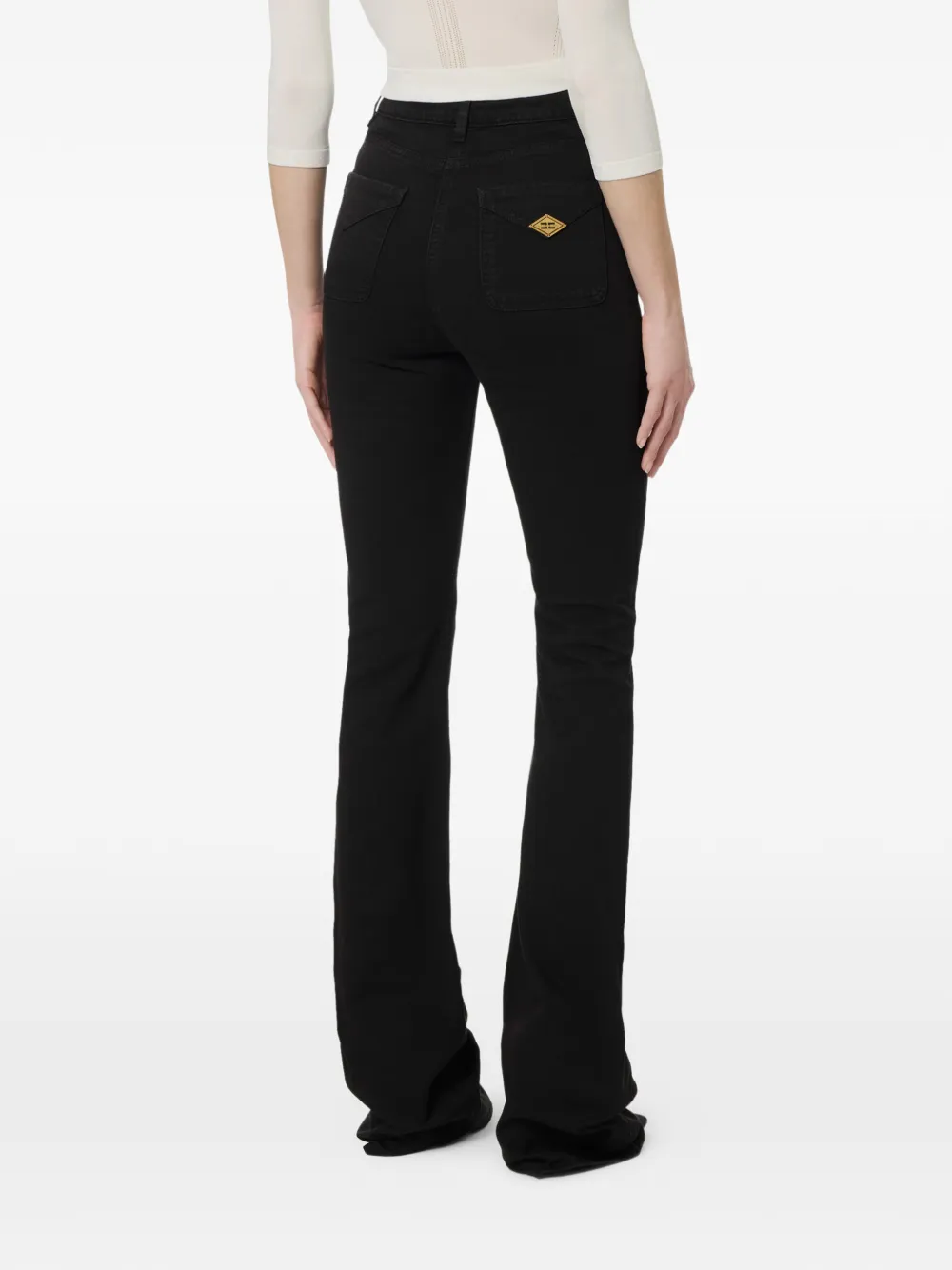 Elisabetta Franchi Jeans met zak Zwart