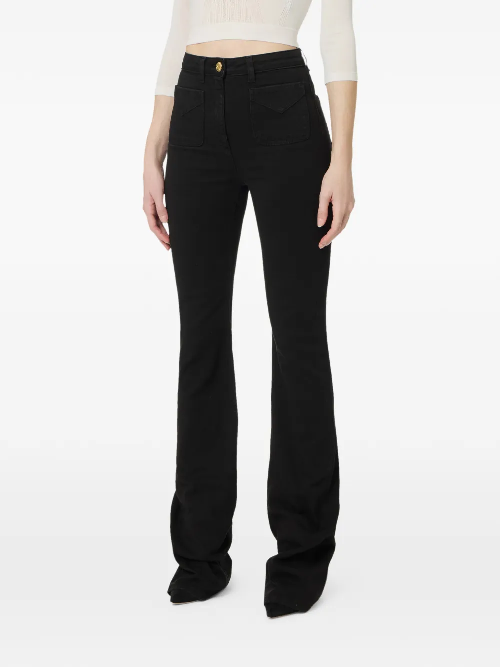 Elisabetta Franchi Jeans met zak Zwart
