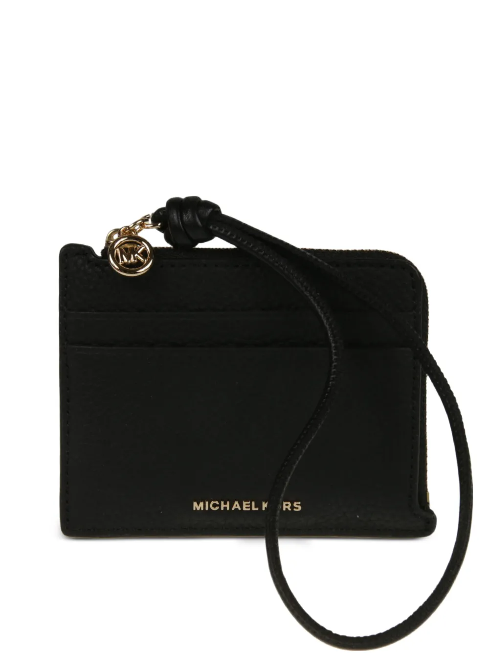 Michael Kors zip charm leather wallet - Schwarz