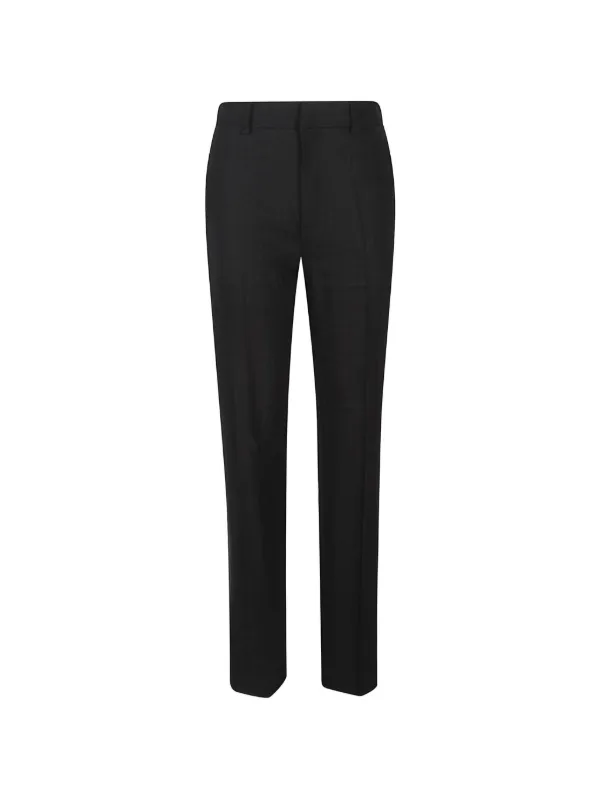 Petar Petrov Herringbone Trousers in Black