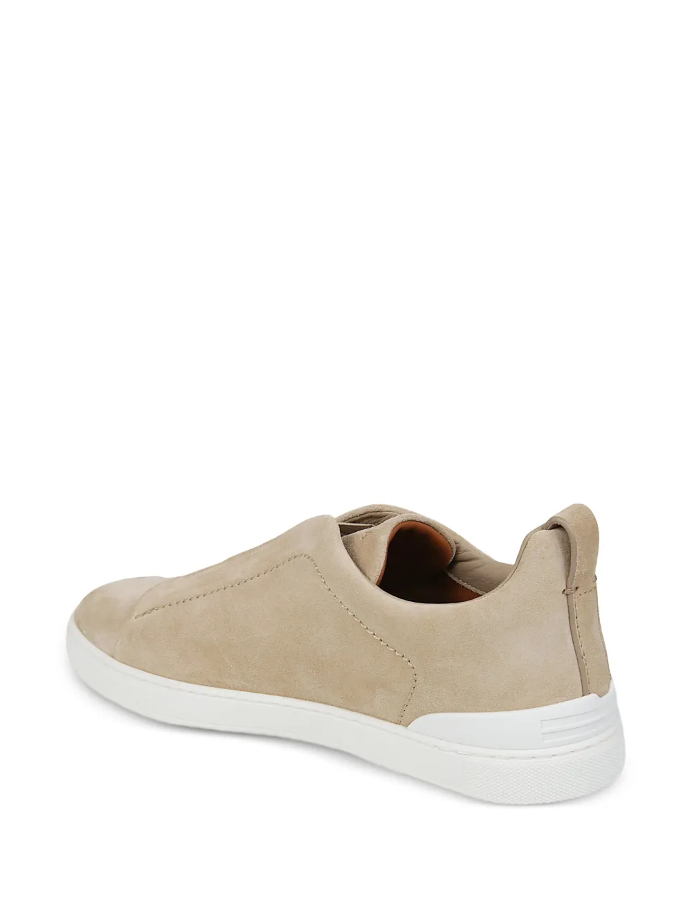  Zegna Slip-on Leather Sneakers - Neutrals 