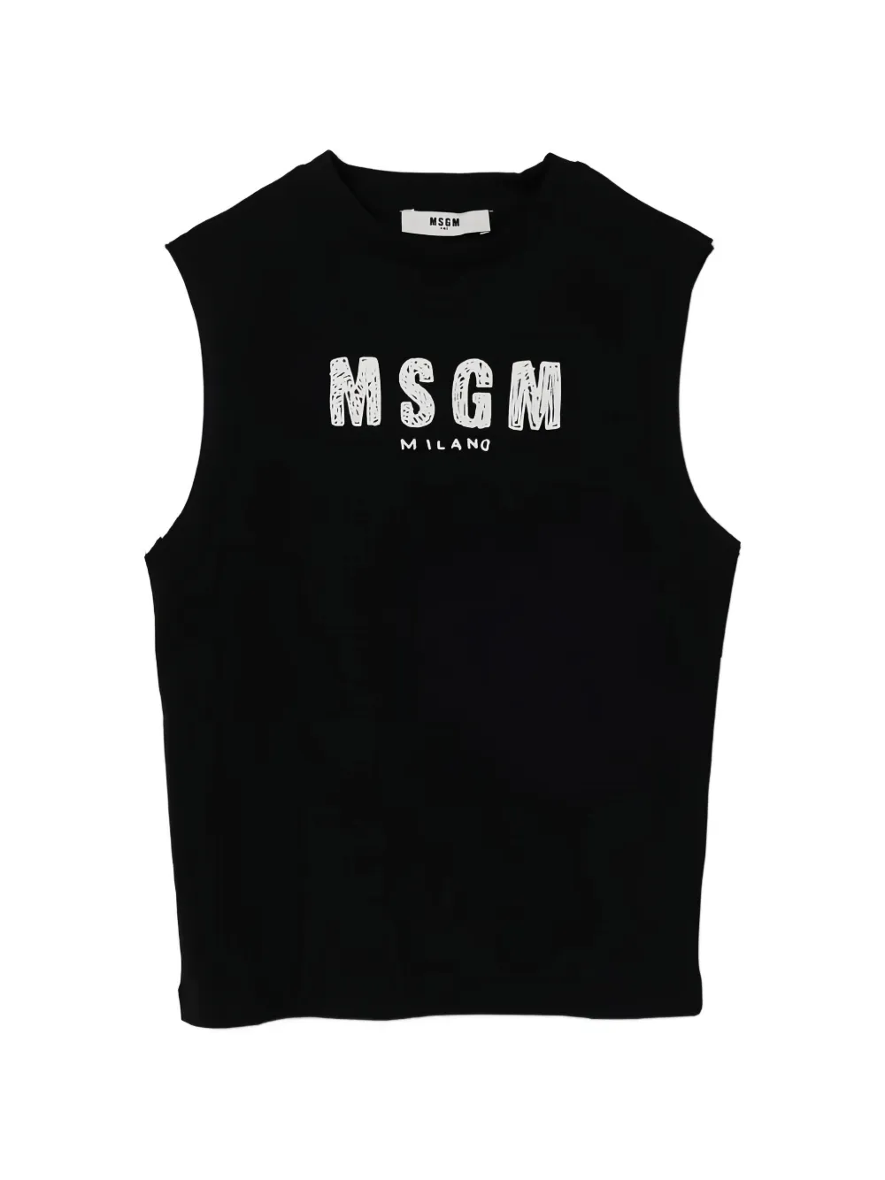 MSGM Kids logo-print sleeveless top - Nero