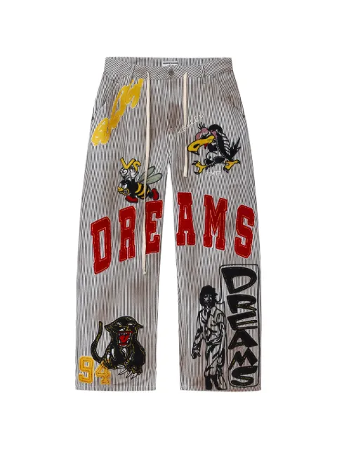 Vale logo-detail pinstripe trousers