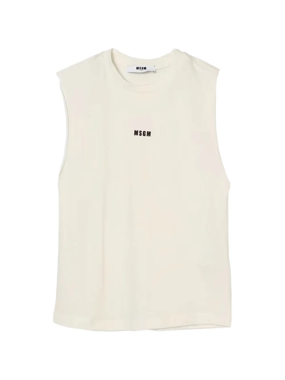 MSGM Kids logo-print T-shirt - Toni neutri