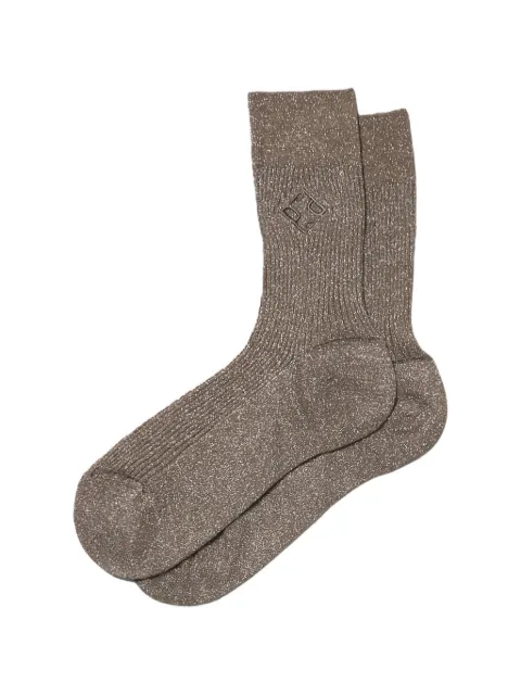 Peserico logo-embroidered ribbed-knit socks