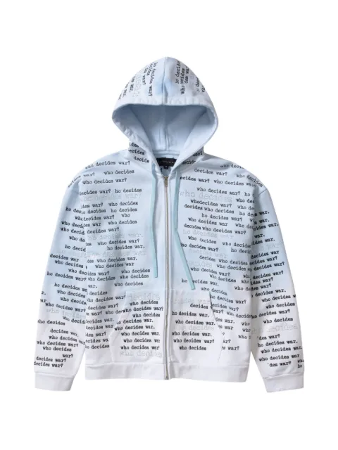Who Decides War hoodie con cierre