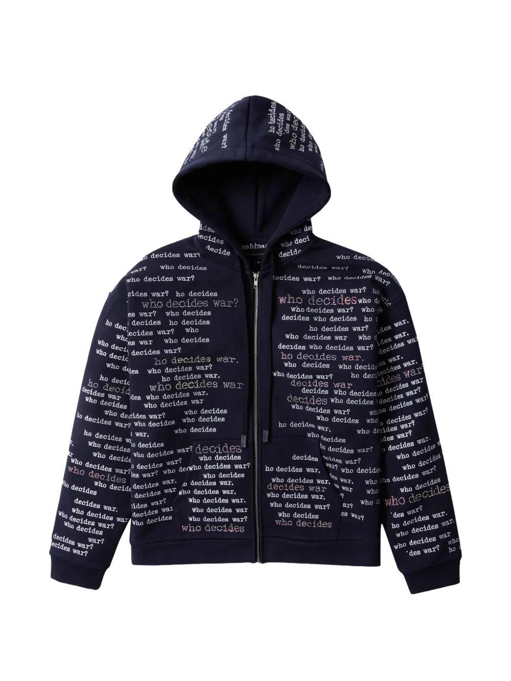 Who Decides War zip-up hoodie - Blue