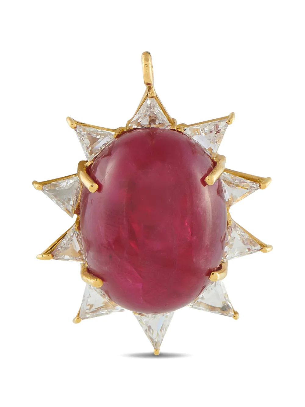 LB Exclusive sun-motif diamond and ruby pendant - Oro