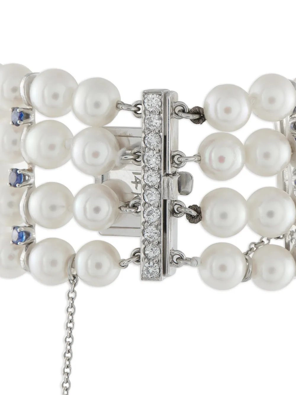Leaf-Motif Multi-Stone Bracelet
