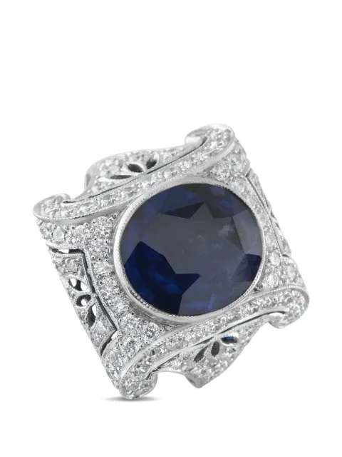 LB Exclusive diamond and sapphire ring