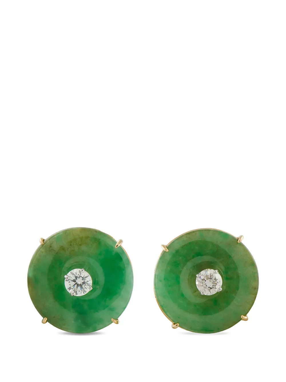 LB Exclusive diamond and jade earrings - Oro