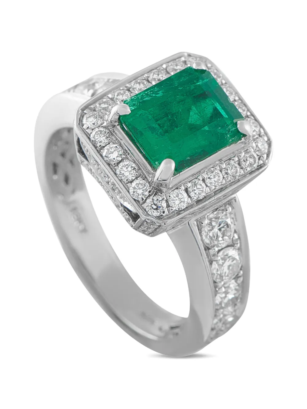 LB Exclusive diamond and emerald ring - Argento