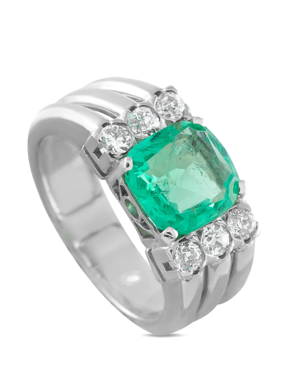 LB Exclusive emerald and diamond ring - Argento
