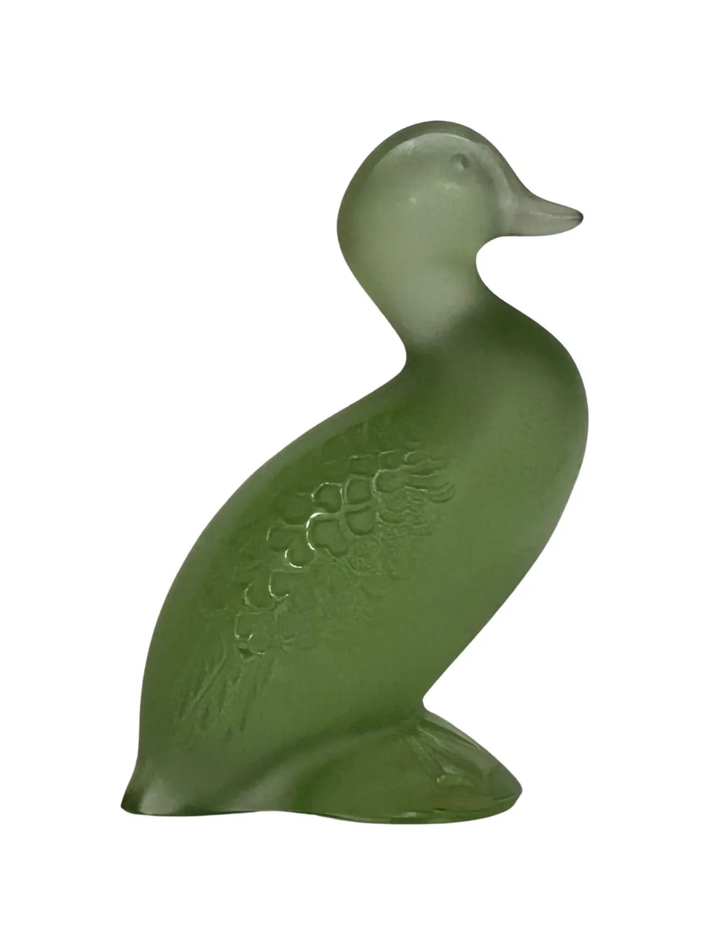 Lalique Happy Duck crystal figurine - Verde